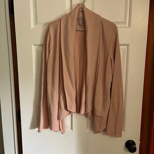Forever 21 Ladies Pink Sweatshirt Knit Open Cardigan Size M
